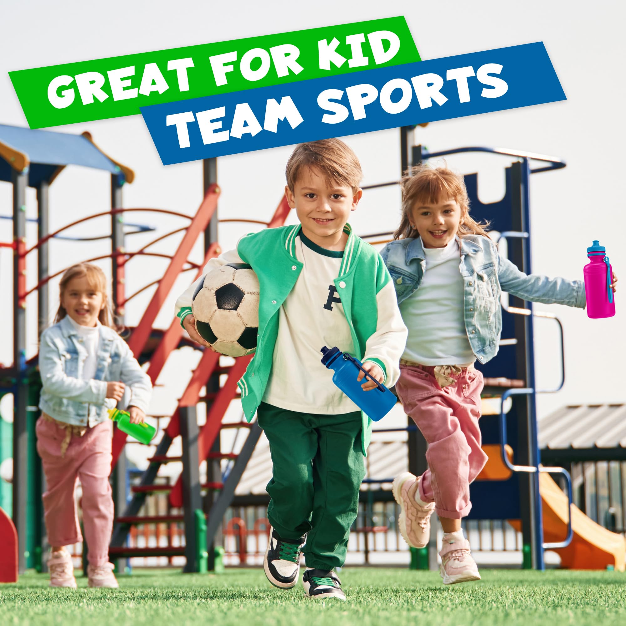 Bedwina Bulk Water Bottles For Kids - (Bulk Pack of 72) 18 Oz - 7.5 Inch BPA-Free Plastic Water Bottles w/Pop-up Tops for Summer, Reusable Water Bottles Bulk for School, Sports Birthday Party Favors